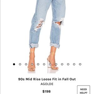 AGOLDE 90’s MID RISE LOOSE FIT
